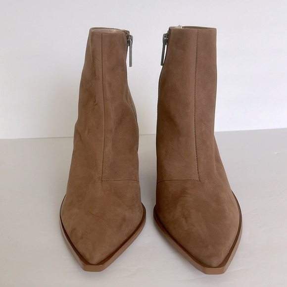 1. State Women's Kelte Pointed Toe Brown Leather Bootie Shoes Size 11M NWT - Picture 4 of 7